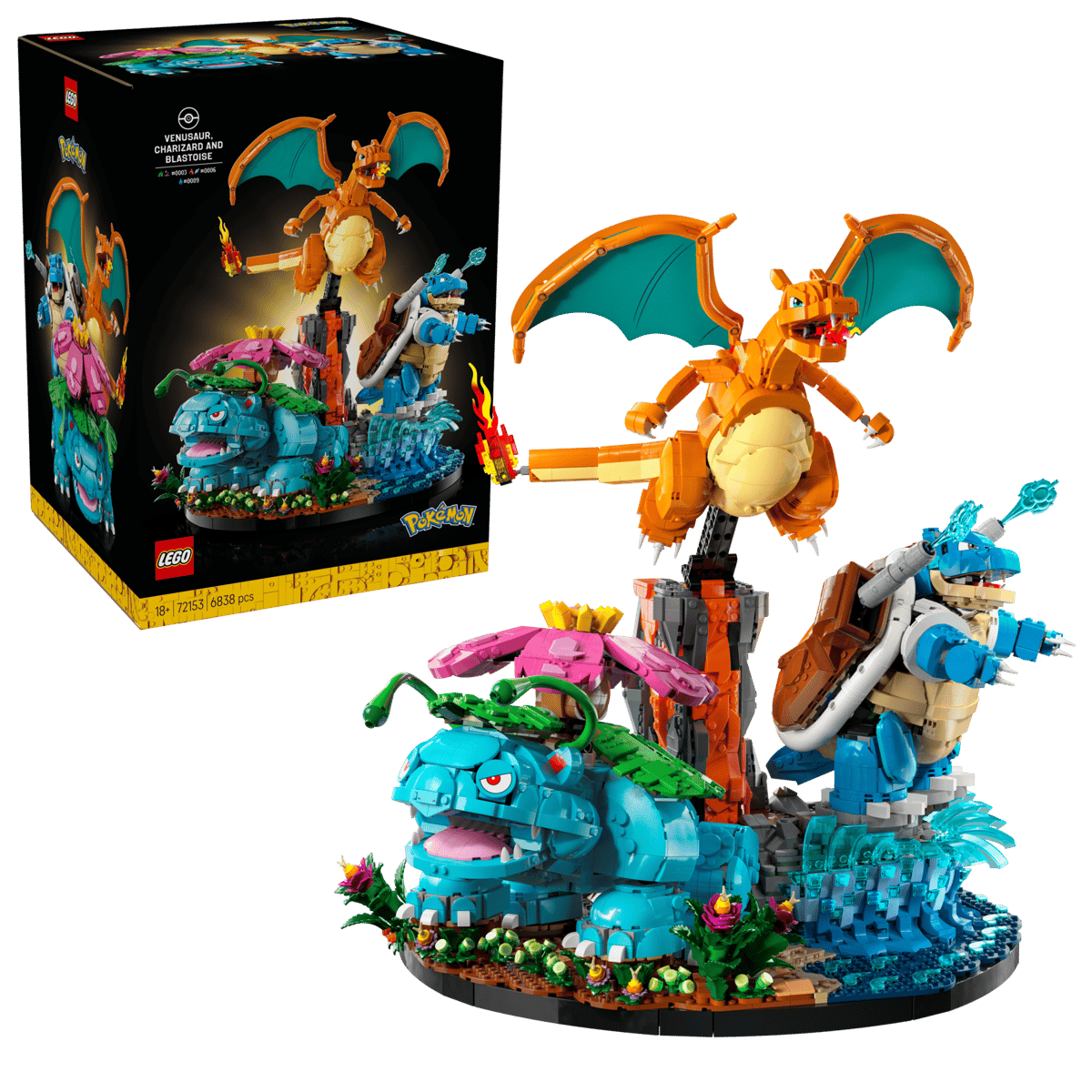 LEGO Venusaur, Charizard & Blastoise